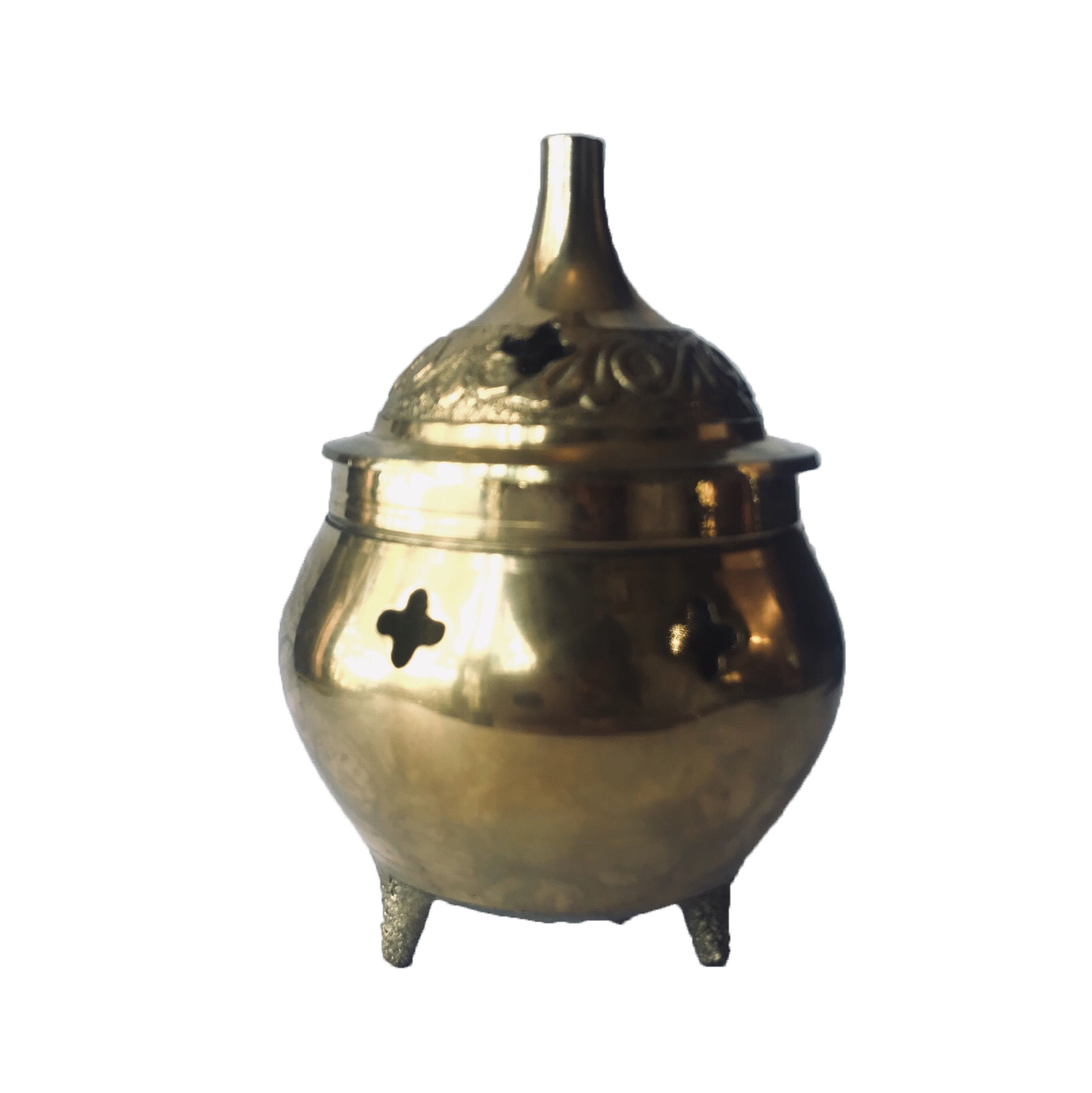 Silver Sun Face Incense Burner ILLUMINATION MANDALAS